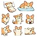 Celavoy Corgi Magnetic Bookmarks Gifts - 8 Pcs Cute Dog Bookmark for Women Kids Pet Animals Lovers Students Funny Page Clips School Office Reading Accessories Bookworms Gift for Birthday Christmas