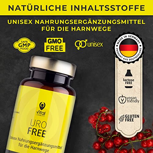 Vital Concept Free - Natural Urinal System Support. Urinary Tract Cleansing With Goldenrod, White Birch, Nettle Leaves, Cranberry Extracts. Effective Uti Infections Help. 90 Veggie Capsules, 30 Days #TOP1