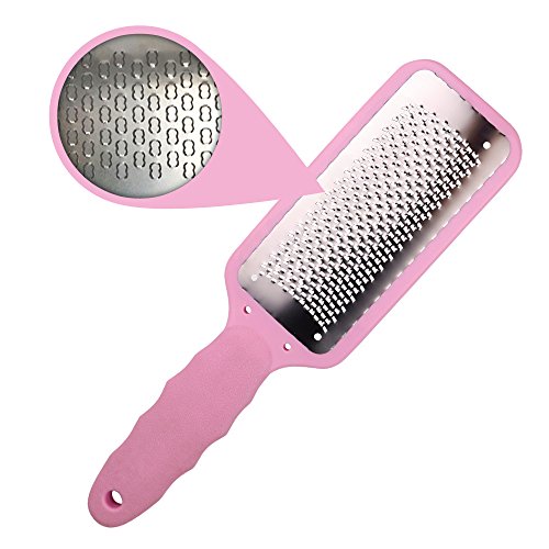 Pro Pedicure Rasp | 10 Inch Medical Grade Stainless Steel Callus Heel Buffer Remover Double Sided Diamond Foot File for Wet or Dry Dead Skin | Pink | 1256.2