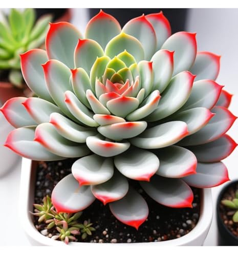 Lakshmi Kamal, Succulent Plant, Red Tipped Green, Live Potted, Indoor Outdoor Decor