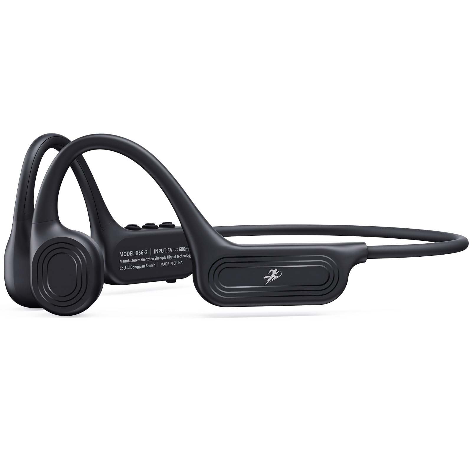 Guudsoud Auriculares de conducción ósea Bluetooth 6.1, diseño inalámbrico Abierto, micrófono Incorporado, Resistencia al Agua IP56, adecuados para Deportes, Ciclismo, Fitness y Uso en la Oficina