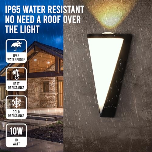 Image of Gesto 12W Waterproof Led Wall Light for Home Decoration - Up Down 2-Way LED Wall Lamp | IP65 Outdoor Fancy Wall Lights for Balcony,Gate,Elevation,Garden,Patio | Decorative Wall Mount Light -Pack of 1