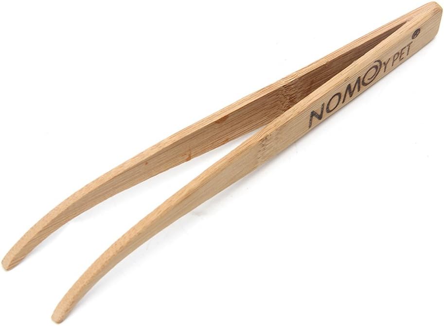 Yanhonin Bamboo Reptile Tongs, Insect Tongs, Live Food Tongs for Reptile Aquarium