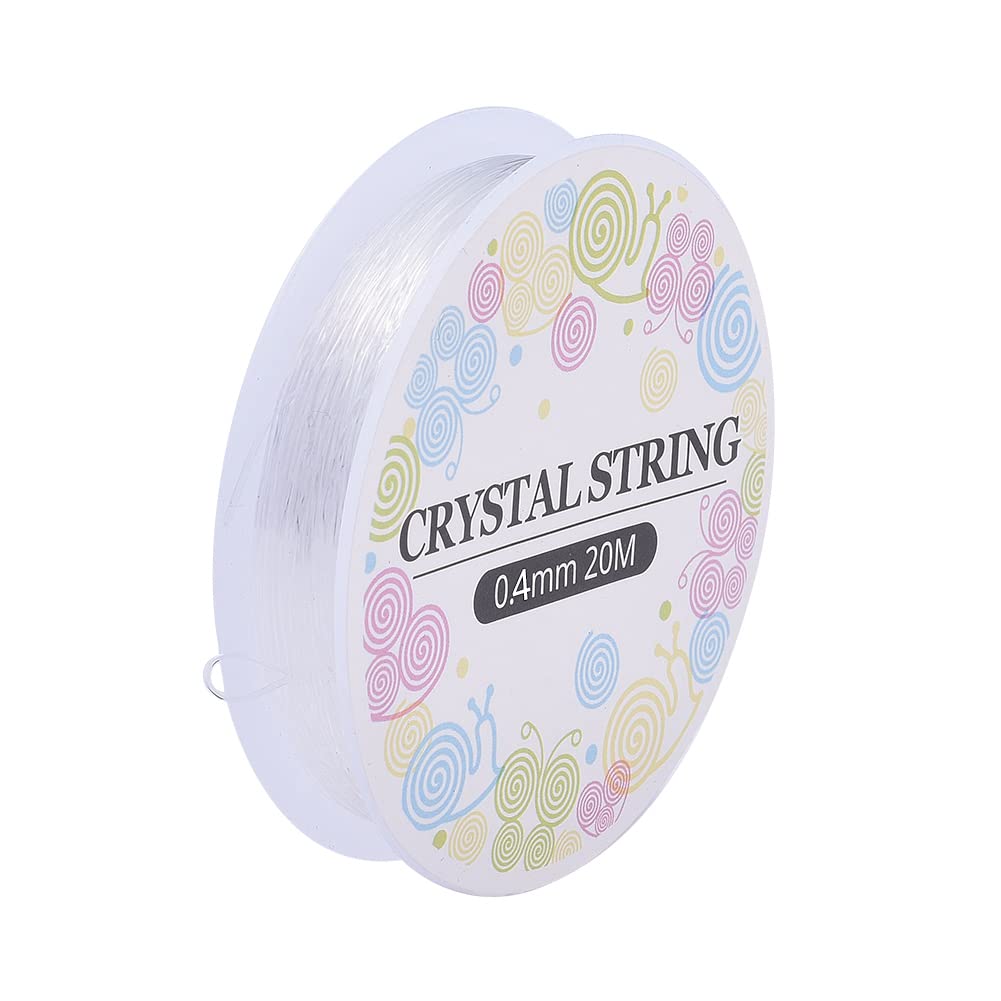 Craftdady 656Feet 0.4mm Crystal Thead Elastic String Braided Beading Stretch Cord Clear Round String For Jewellery Bracelet Necklace Making