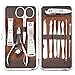 Produktbild Abody 12 Teilig Maniküre & Pediküre Set Maniküre Etui aus Edelstahl mit Leder Case