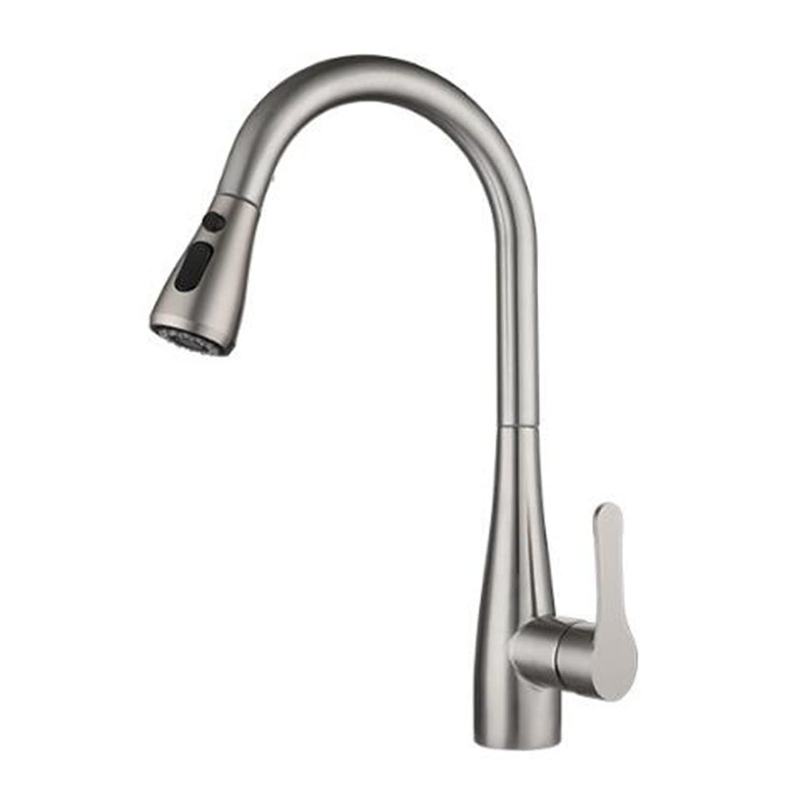 ZYCHSJXA Faucets with Pull Out Spray, Mixer Faucet Stainless Steel Swivel able Kitchen FaucetBrushed