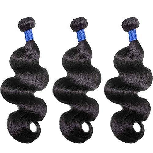 SILKY 9A Brazilian Virgin Hair 20"22"24" 3 Bundles 100% Unprocessed Body Wave Human Hair Extensions Natural Color 20"22"24"
