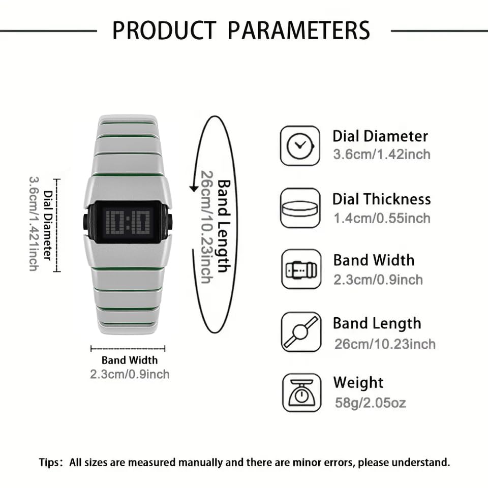 Image of Shocknshop Digital Sleek Minimal Design Multifunctional Electronic LED Black Dial Unisex Wrist Watch for Men Women -WCH376