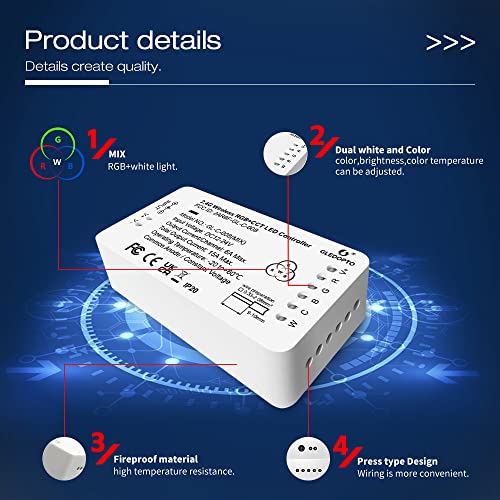 Controlador Tira LED RGB CCT GLEDOPTO ZigBee miniatura 4