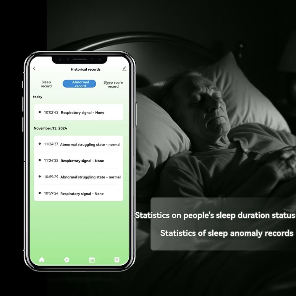 Capteur Radar pour Soins Aux Personnes Âgées, pour la Surveillance Hors Lit, la Détection de la Respiration et Du Rythme Cardiaque, la Détection Du Sommeil et la Détection de Présence.