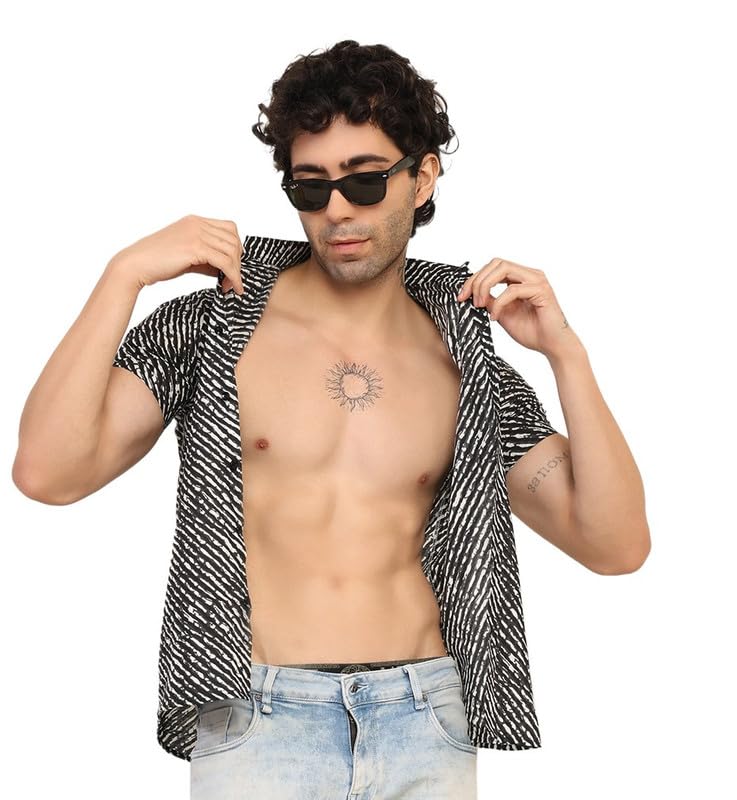 Image of KE KANHA EXPORTS Shirt for Men /Cotton Shirts for Men /Stylish Mens Casual Shirt /Men's Slim Fit Shirt & Regular Fit Shirt for All Occasions Western Beach Summer Shirt Style