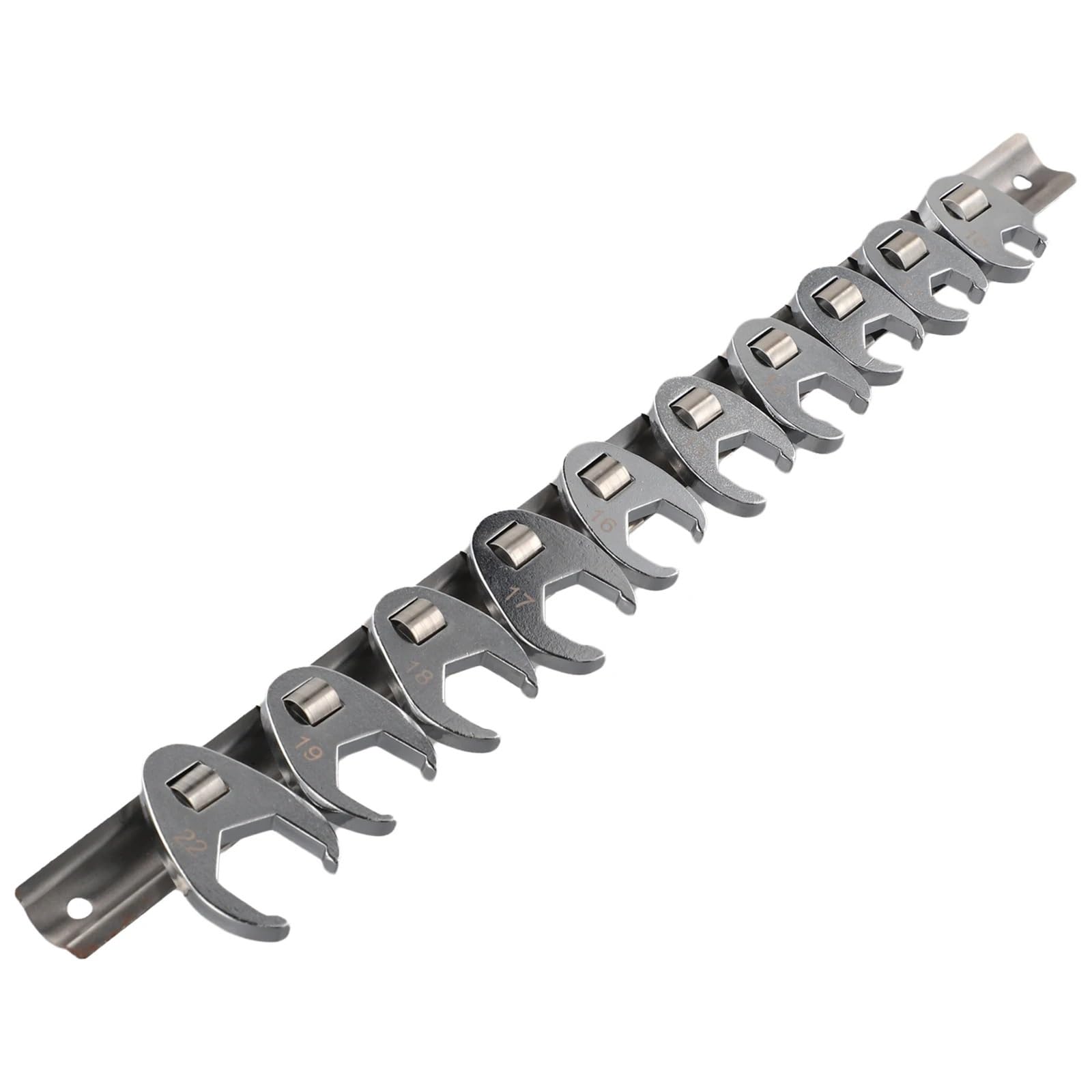 Xuczhai One Color 10Pcs 10-22Mm Metric Crow Foot Open End Wrench Keys Set 3/8 Inch Drive Crowfoot Head