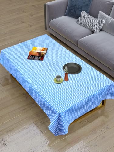 Image of Dakshya Industirs PVC Waterproof Table Cover 36x54 Inch Floral Printed Center Table Cover Washable Plastic Table Sheet Oilproof Dining Table Cover for Coffee Table Living Room Home (Stylish Leaf)