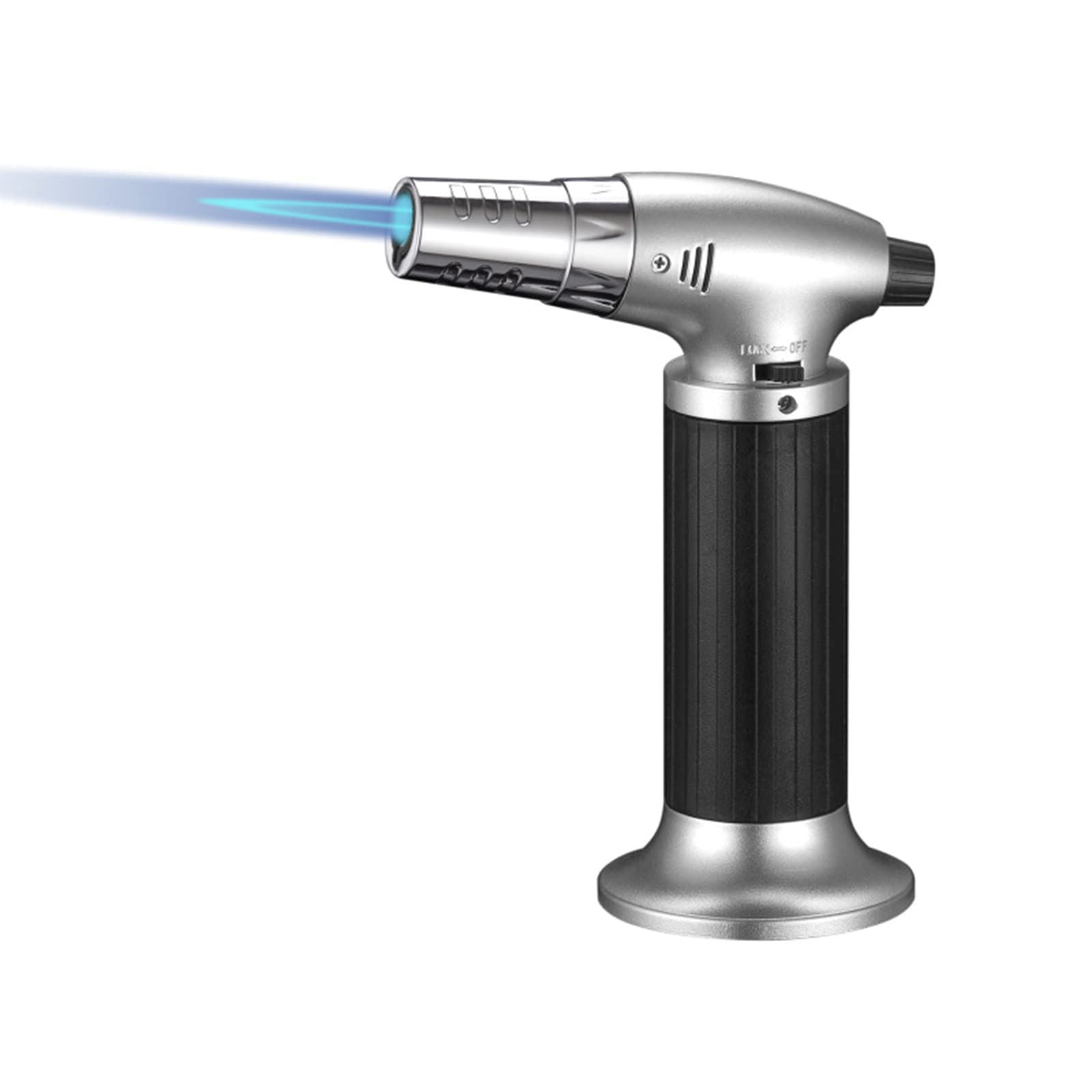 BOWIN Cigar Lighter Windproof Refillable Butane Fuel Torch Lighter for Cooking BBQ Camping Outdoor (Butane Gas Not Included)