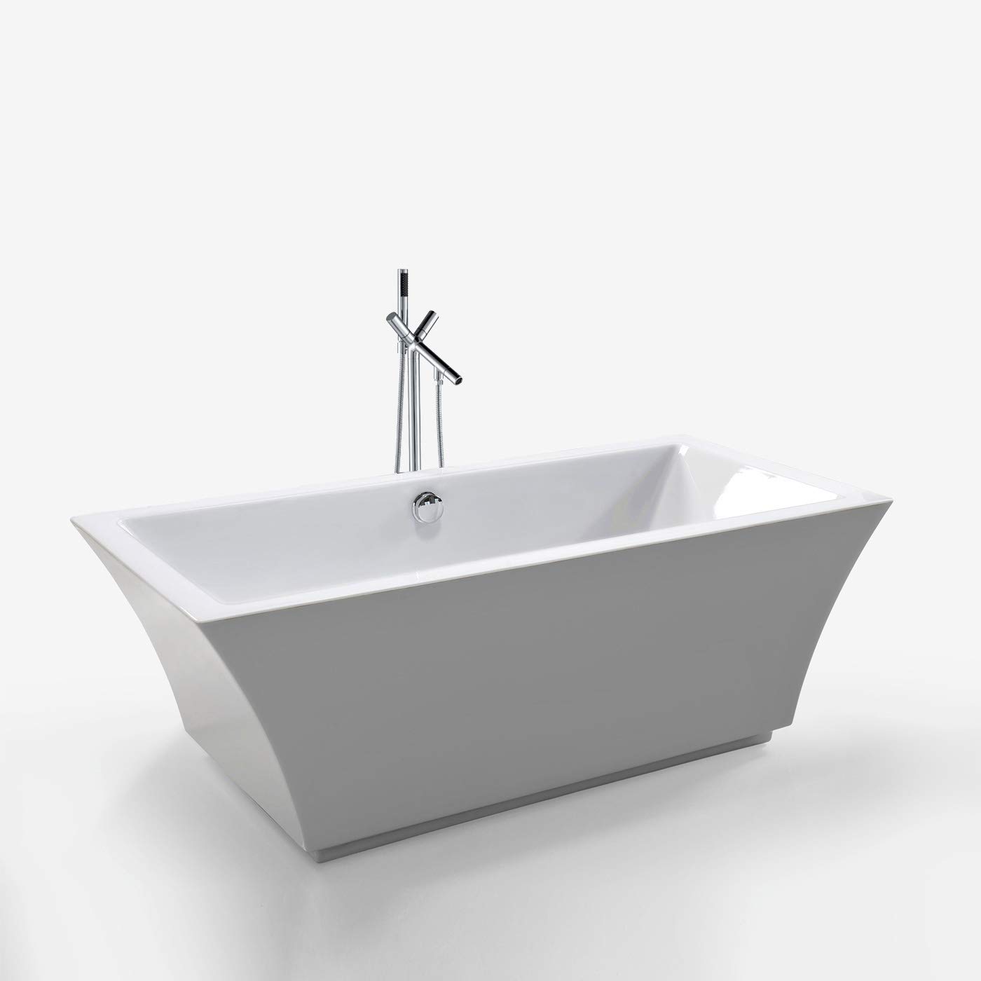Baignoire ilôt moderne 170 X 80 cm + Mitigeur Colonne – Susan