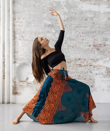 Long Skirts for Women Maxi Boho Skirt Floral Print4