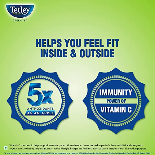 Image of Tetley | Green Tea with Tulsi | Immune with Added Vitamin C | 25 Tea Bags