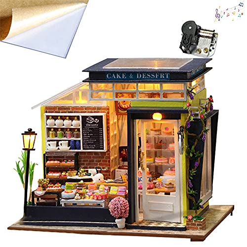 3d Miniature Bakery Dollhouse With Tiny Cakes And Furniture Diy