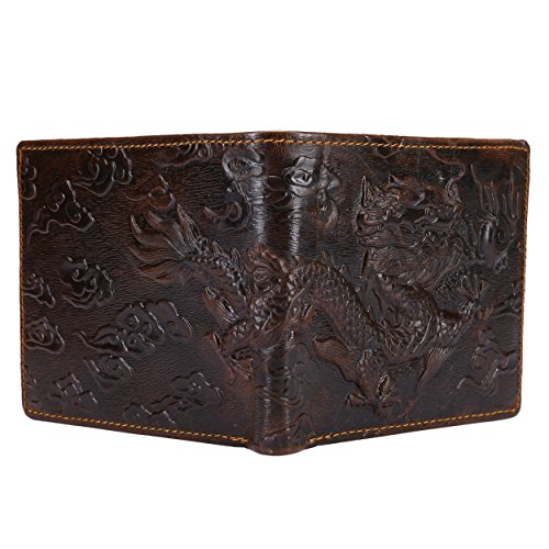 Itslife VAS12575 Mens Bifold Wallet With 3D Dragon Pattern,Leather Wallets thumb #3