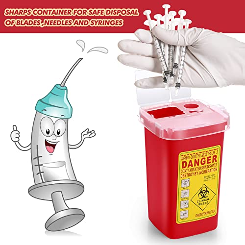 Image of Chumia 30 Pcs 1 Quart Sharps Container,Small Needle Container Disposal