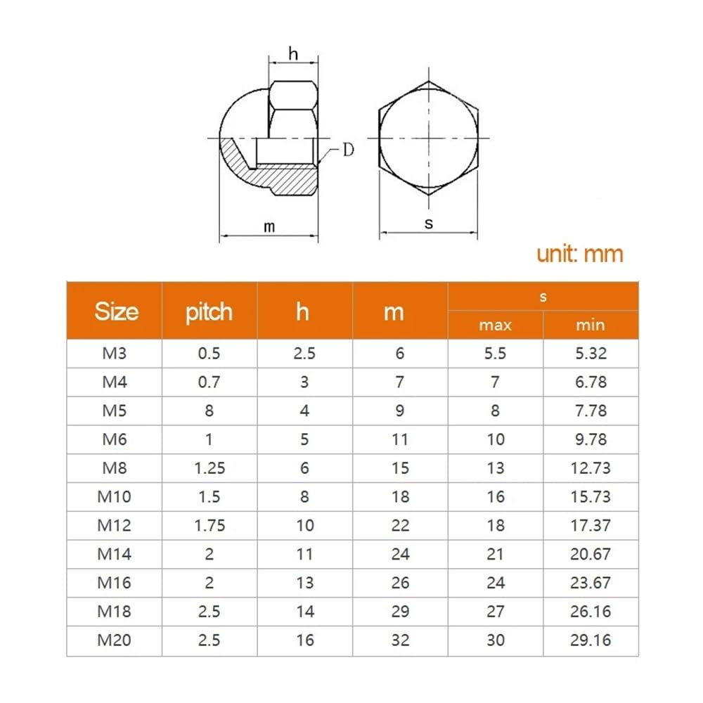Acquista TOOLCRAFT 1066611 Dado Esagonale Cieco M10 DIN 986 Acciaio Inox 100 Pz 1066611 - Foto 4