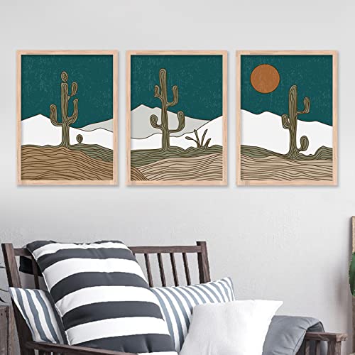 Image of kotart Modern Framed Painting for Wall Decoration - Living Room, Bedroom Art - Big Size Decor (Multi, Framed) Set of 3 (Art 3, 10x13 inch)