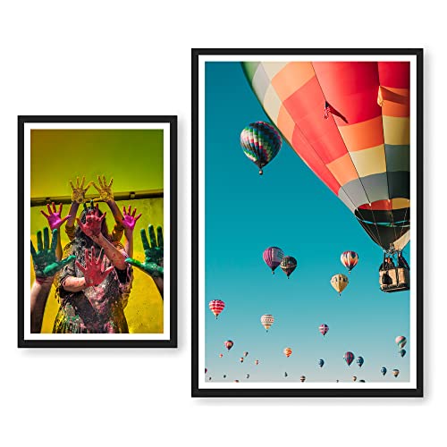 Image of Ritwika's Set of 2 Personalized Collage Frames With Your Photo In 2 Sizes, One 8X12 & One 12X18 Inches | Gift For Anniversary, Birthday, Wedding, Couples With Two Frame Colour