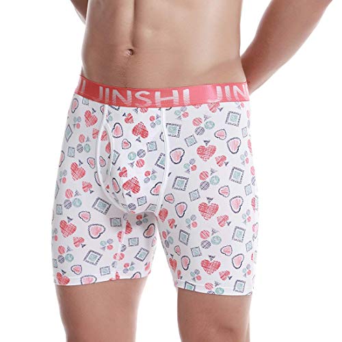 JINSHI Men Underwear Boxer Briefs No Ride Up Ultra-Breathable Soft Underpants Pack M L XL 2XL 3XL2