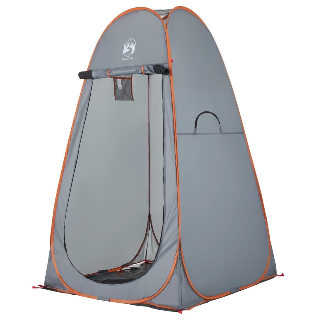 LAPOOH Sichtschutzzelt Grau und Orange Pop-Up Wasserdicht, Duschzelt Camping, Toilettenzelt, Campingtoilette, Heckzelt, Campingklo - 4004136