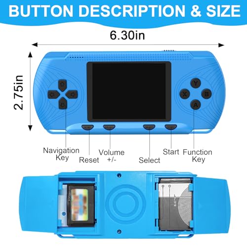 30 Screen Retro Handheld Game for Kids Adults Portable 258 Preloaded Classic Video Games Rechargeable Gaming Player for Travel Electronic Xmas Gift for Boys Girls