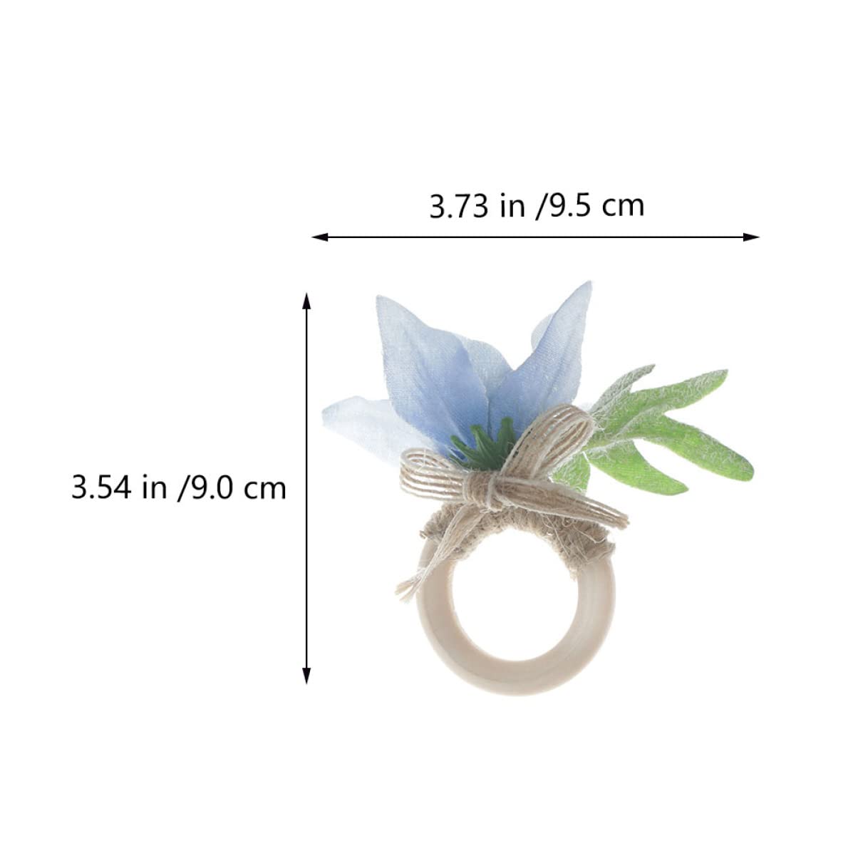 Abaodam 12pezzi Fibbia Decorativa Per Tovaglioli Con Fiori Simulati Juta Anelli Per Tovaglioli Per Matrimoni e Feste Decorazione Elegante Per Tavola