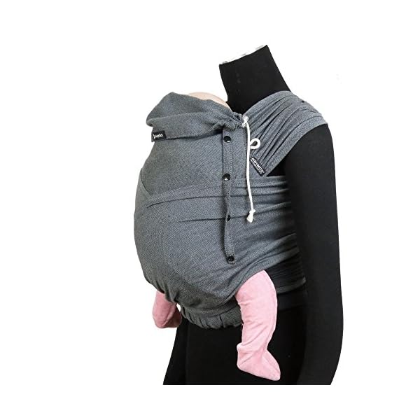 Didymos DidyKlick Babytrage, Doubleface Anthrazit, Schwarz – Bild 3