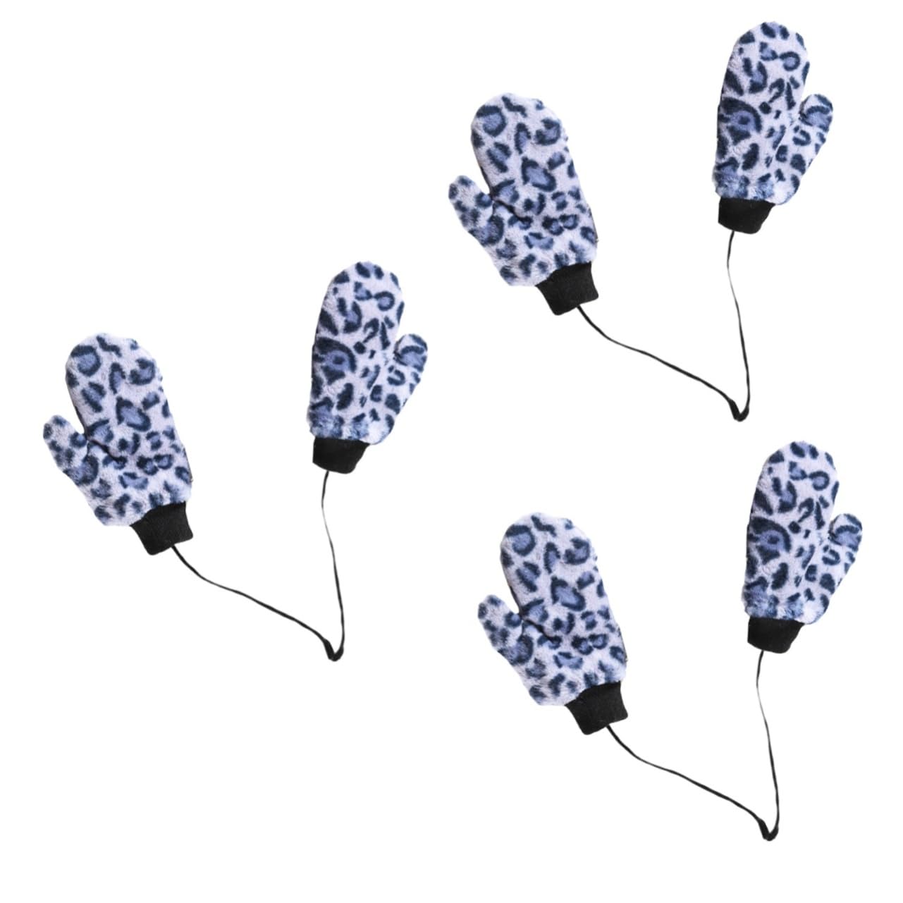 SHERCHPRY 3 Pares De Guantes De Invierno con Estampado De Leopardo Guantes De Bicicleta para Niños Guantes De Equitación Correa Guantes Cálidos Guantes para Niños Guantes Fríos para Mujer