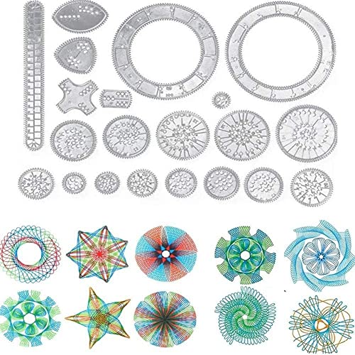 BOWTONG 22 unids/set multifunción dibujo hueco plantilla herramienta herramientas de dibujo creativo regla accesorios costura DIY Cover