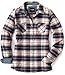 Produktbild CQR Damen Flanell-Shirt kariert, langärmlig, weiches Casual-Button-Down Top aus Baumwolle, Wof002 1pack - Mineral Pink, L