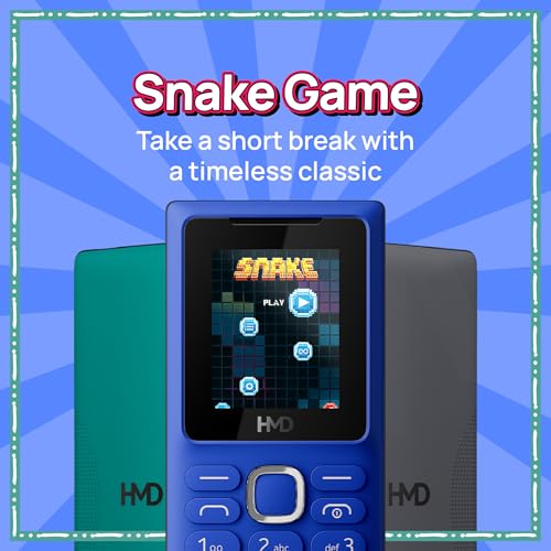 Image of HMD 101 Keypad Mobile Phone | Dual SIM, Long Lasting Battery, Durable Design, English Phone Talker, Wireless FM Radio, MP3 Player, MicroSD, 1-Year Replacement Guarantee | Blue