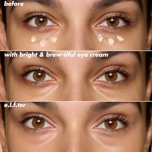 Image of e.l.f. SKIN Bright + Brew-tiful Eye Cream Mini, Helps Brighten Appearance Of Undereye Dark Circles & Repair Puffiness, Vegan & Cruelty-Free