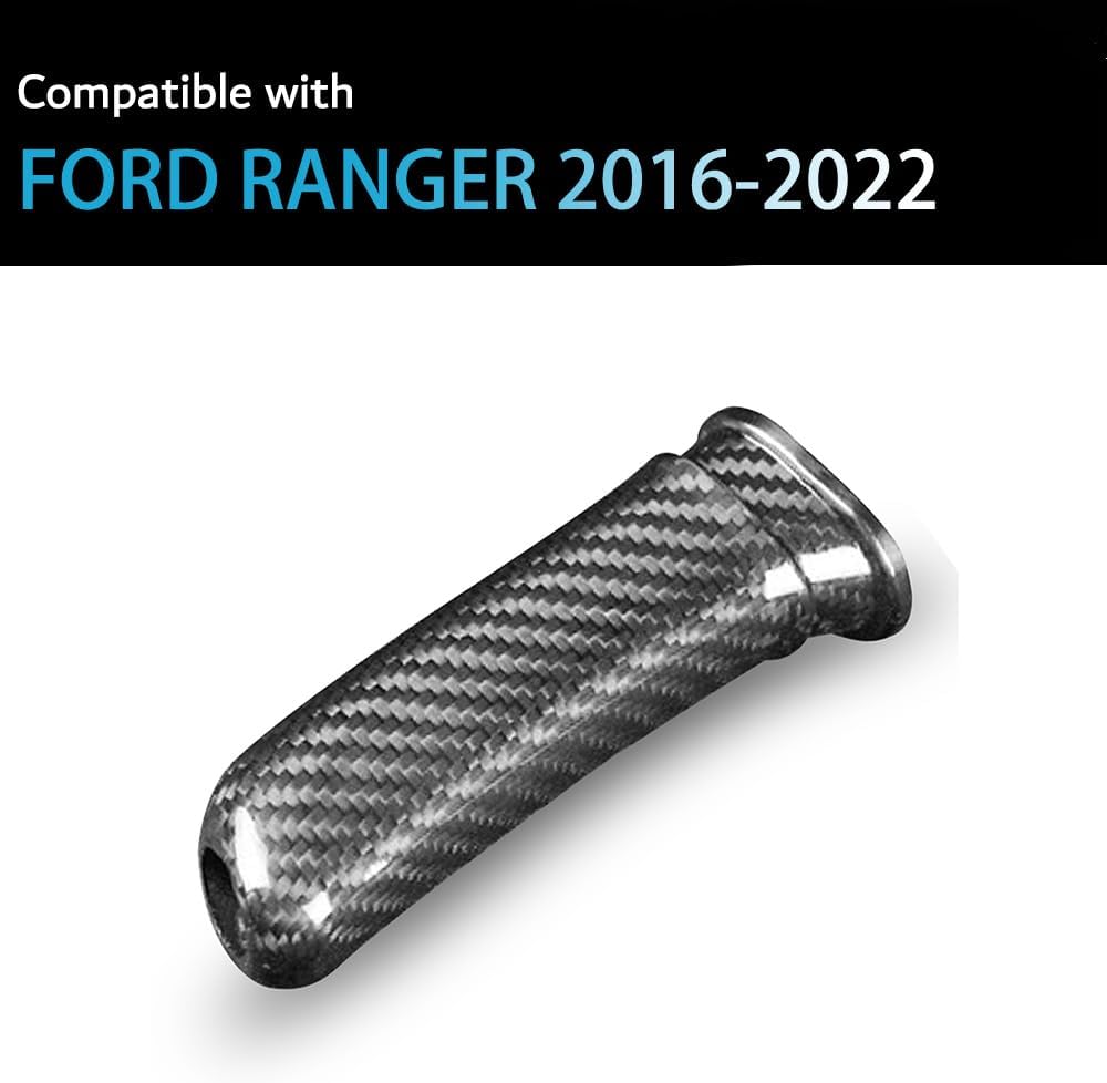 Carbon Fiber Handbrake Grip Compatible with Ford Ranger 2016 2017 2018 2019 2020 2021 2022 Emergency Parking Hand Brake Replacement Automotive Handle Lever Modified Black