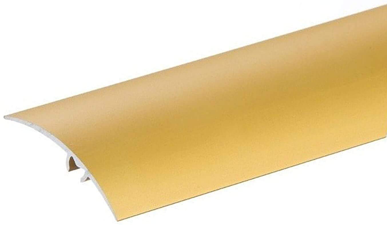 Aluminium Carpet Cover 0.93M (3.05ft) Gold Door Floor Trim Threshold Strip Transition Bar TMW Profiles (930mm x 50mm)