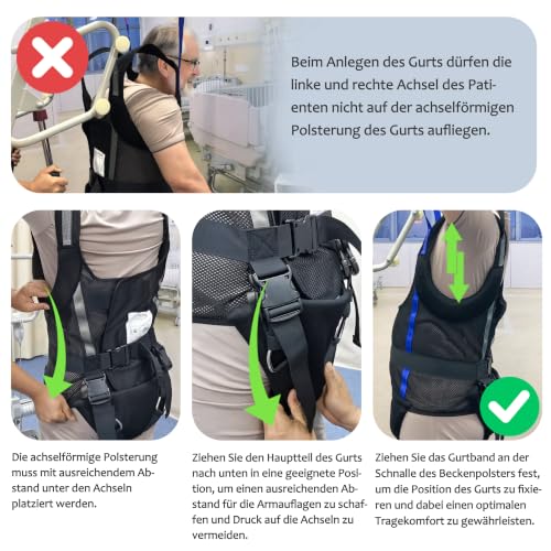 Image of Patient Walking Sling for Standing Exercise,Lift Walking Sling Standing Aids for Patient Ambulation Training -Safety Loading Weight 550 Lbs (X-Large (Pack of 1))