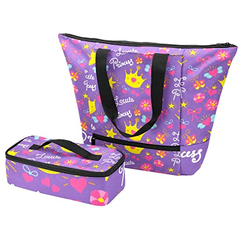 Sac fourre-tout et boîte à déjeuner isotherme multicolore pour repas