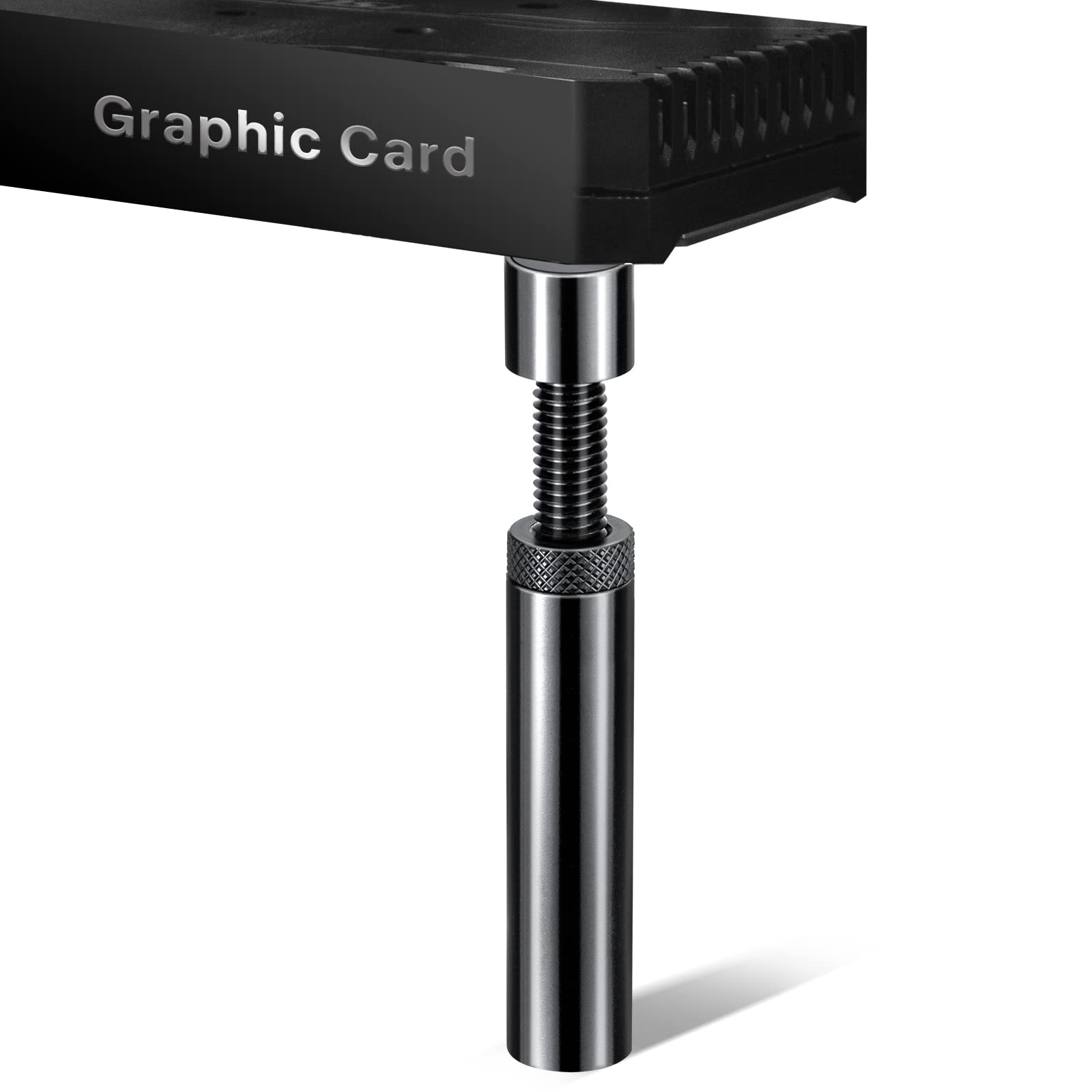 GPU Support Bracket Height Adjustable GPU Brace Video Card Sag Holder Bracket with Magnet and Non-Slip Mat GPU Stand for Holding Large Video Cards (L)