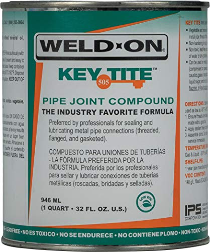 Weld-On 10063 505 Key Tite Metal Pipe Thread Sealant, Low-VOC,