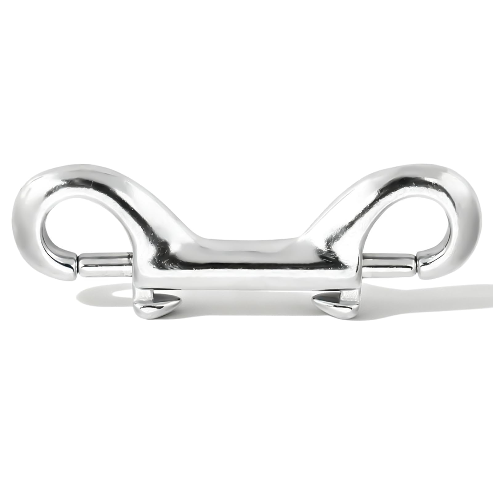 equlup Double Ended Snap Hooks, 115mm/4.5in Stainless Steel Clip Hook Snap Quick Release Bolt Snap Scuba Diving Buckle for Outdoor Scuba Kayaking (100mm)