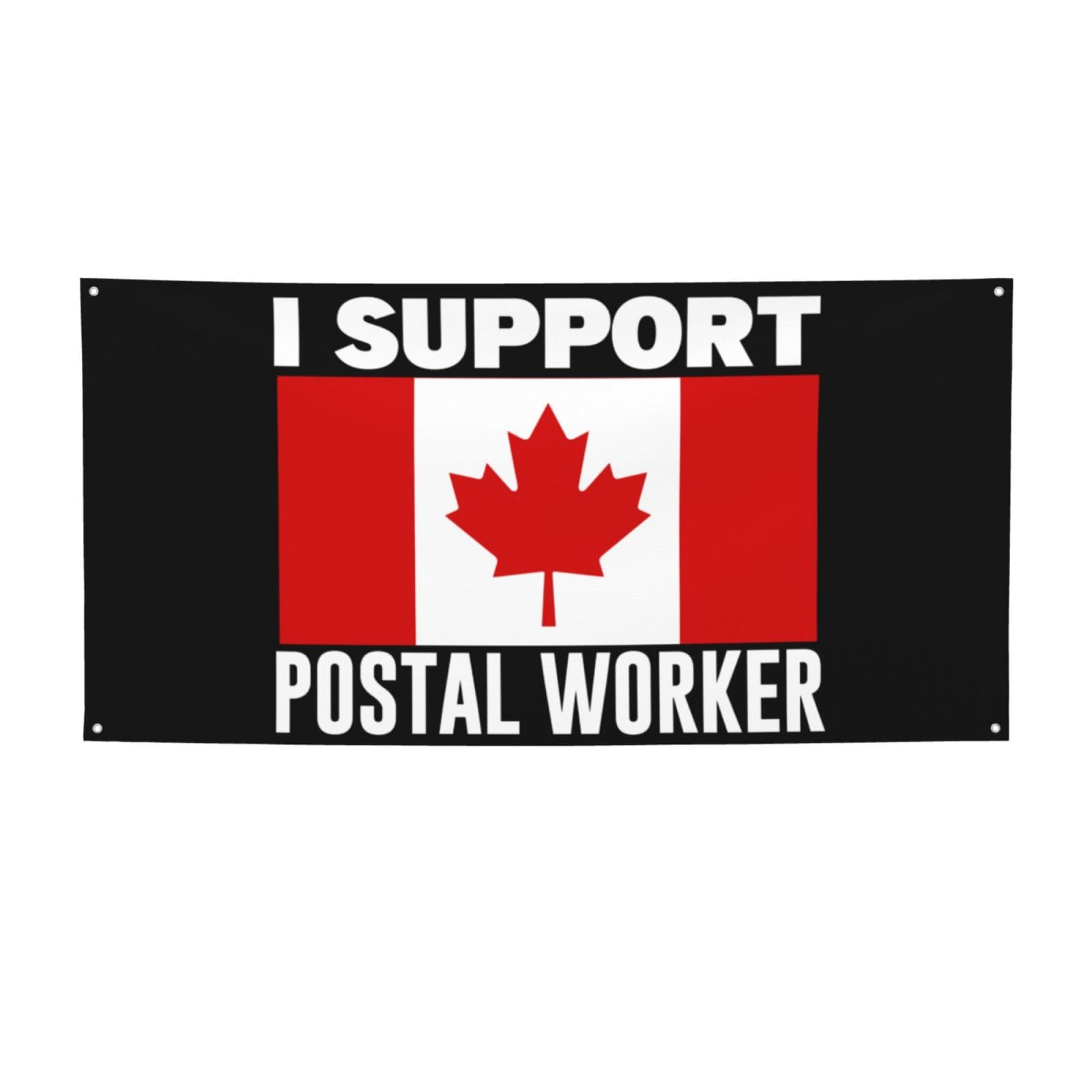 Bannière de soutien aux travailleurs des postes drapeau du canada grand format extérieur