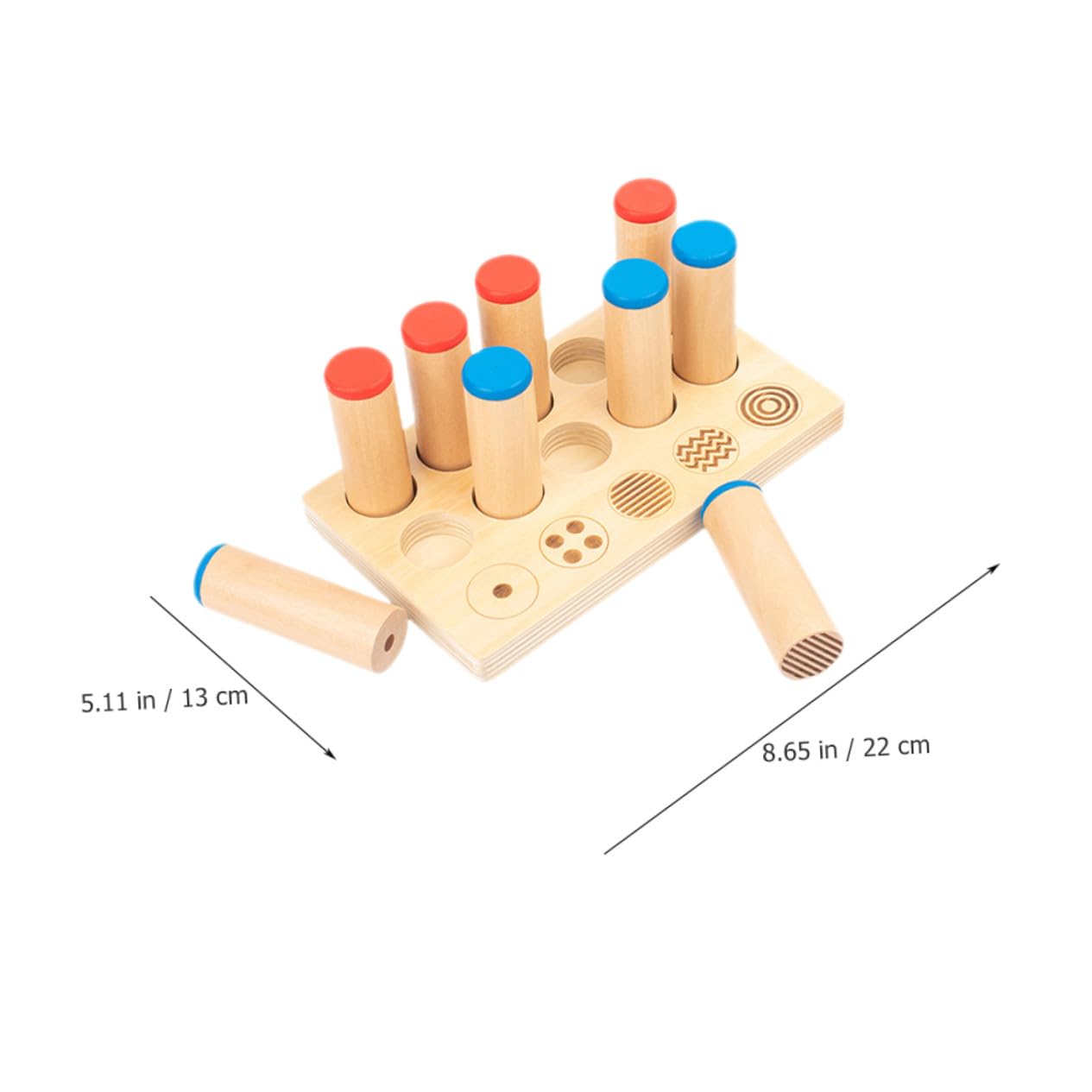 Juguete de Cilindros de Sonido Montessori, 1 Juego de Madera