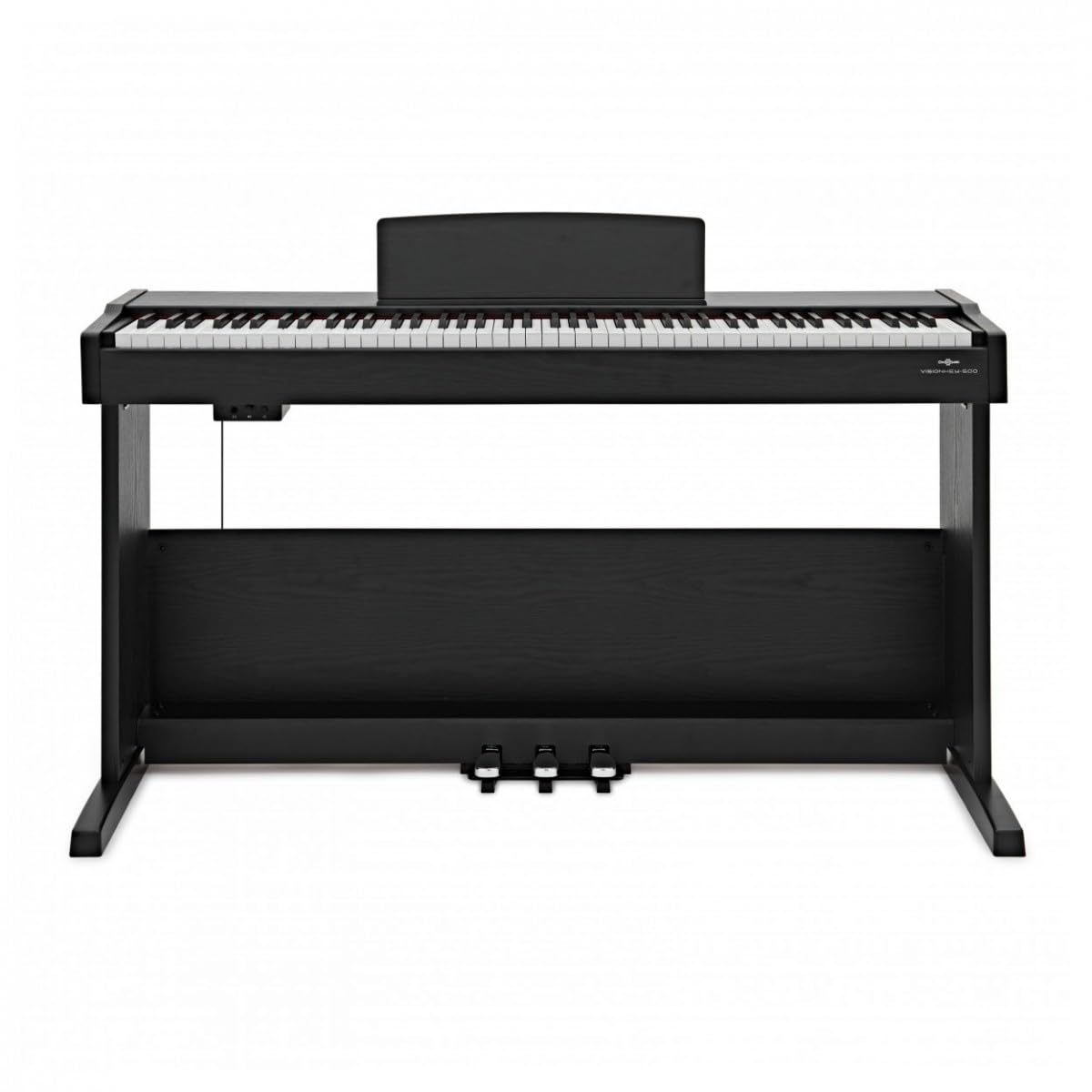 VISIONKEY-500 88-Tasten Hammermechanik-Digitalpiano USB MIDI mit Hocker und Kopfhörer, Matte Black