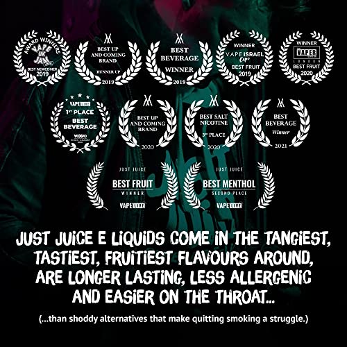 Just-Juice-Superior-E-Liquids-Vape-Liquid-with-No-Nicotine-WILD-BERRIES-ANISEED-ICE-Flavour-10ml-Bottle-5050-0mg-e-Liquid-Nic-Free-eliquid-with-Menthol-Flavours