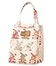 Produktbild drawihi wärmeisolierendem Mittagessen Tote Kühler Top Griff Handtasche Bento Beutel Mittagessen Behälter der Box (Pink Indo Kaninchen Muster)