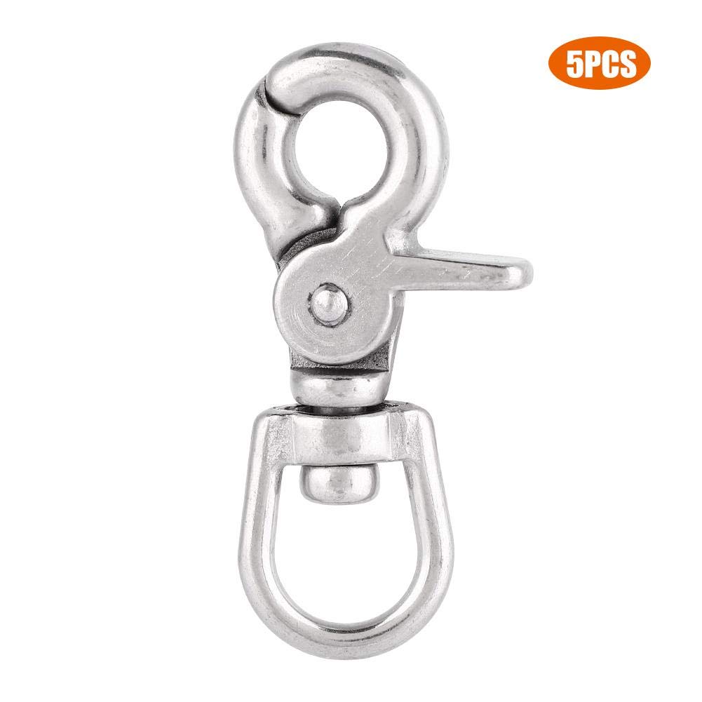 Wbestexercises - Moschettone Girevole in Acciaio Inox per Barche, 5pcs